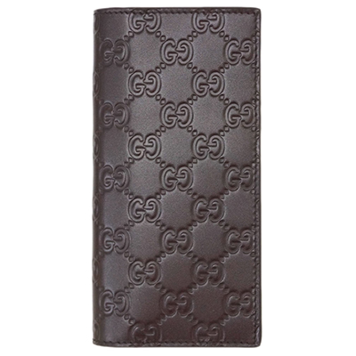 グッチコピー 財布 307774-2140 GUCCI メンズ 長財布 札入れ マチ付き 小銭入れなし グッチッシマ ダークブラウン アウトレット - 商品画像 6