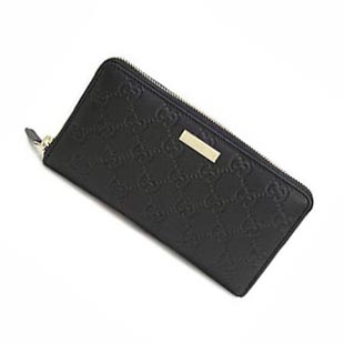 グッチ 長財布 GUCCI 財布 ラウンドファスナー METAL BAR/メタルバー GG柄レザー/グッチ シマ ブラック 307980 A0V1G 1000 - 商品画像 3