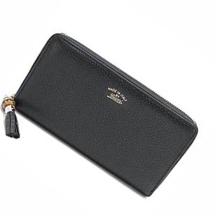 コピーグッチ 長財布 GUCCI 財布 ラウンドファスナー 『2015年春夏新作』TASSEL/タッセル バンブー レザー ブラック 307984 A7M0Z 1000 - 商品画像 1