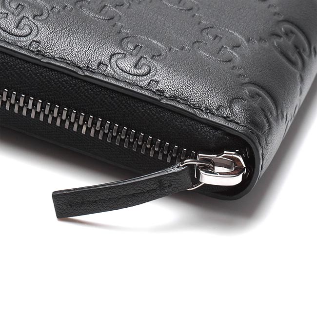 グッチコピー ラウンドファスナー 長財布[小銭入れ付き] GUCCISSIMA ネロ ブラック系 307987 a0v1r 1000 メンズ - 商品画像 4