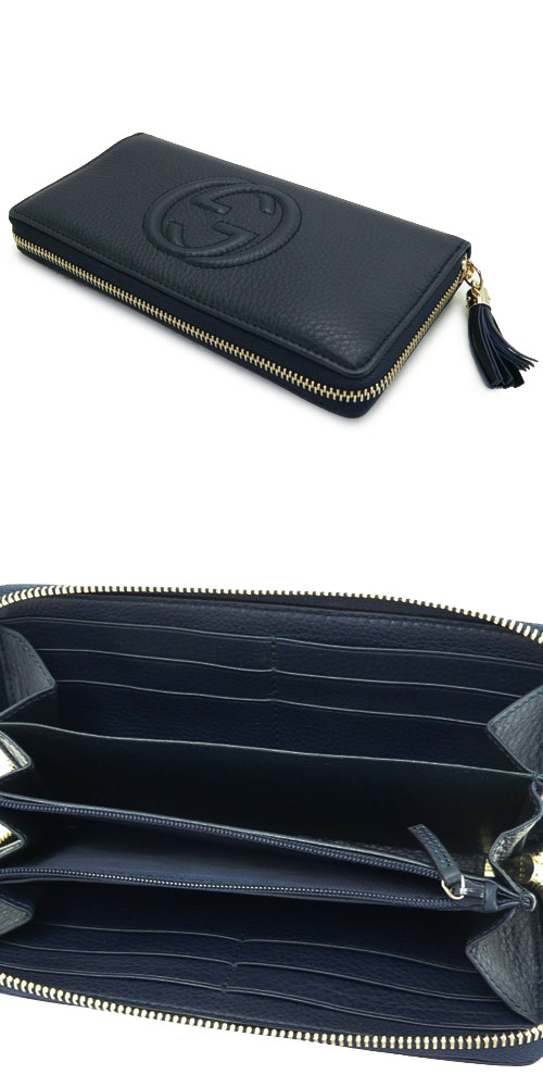 グッチスーパーコピー 長財布 GUCCI ラウンドファスナー SOHO CELLARIUS/ソーホー レザー タッセル ブルー 308004 A7M0G 4009 - 商品画像 4