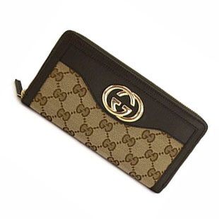 グッチコピー 長財布 GUCCI 財布 ラウンドファスナー SUKEY/スーキー GG柄キャンバス×レザー ベージュ×ダークブラウン 308012 FAFXG 9643 - 商品画像 3