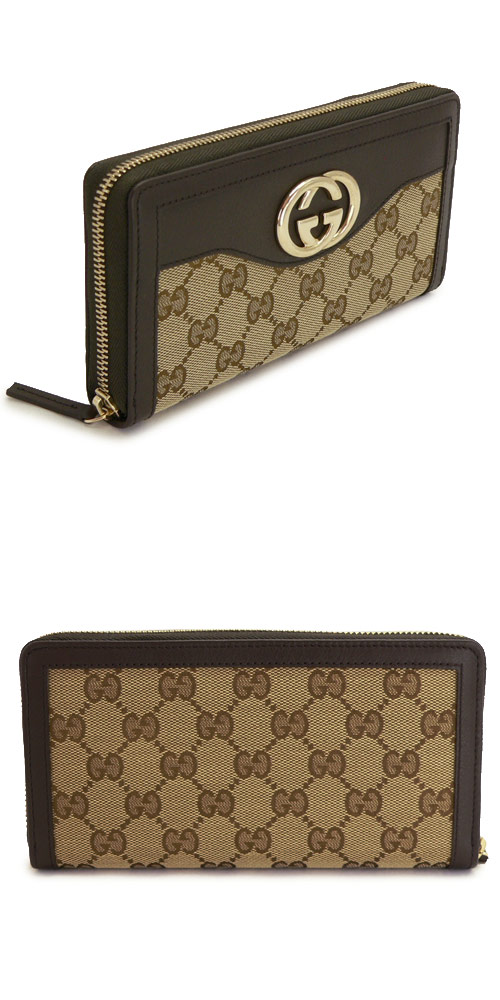 グッチコピー 長財布 GUCCI 財布 ラウンドファスナー SUKEY/スーキー GG柄キャンバス×レザー ベージュ×ダークブラウン 308012 FAFXG 9643 - 商品画像 2