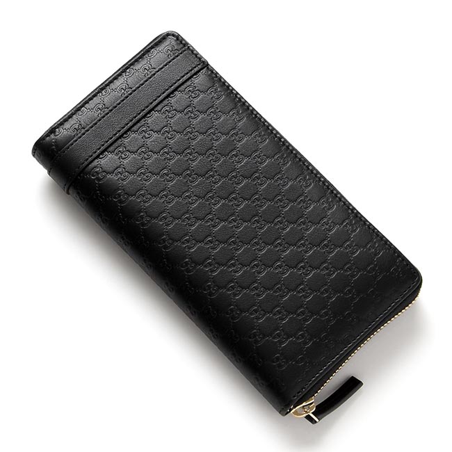 グッチ/GUCCIコピー ラウンドファスナー長財布[小銭入れ付き] NICE/ニース MICRO GUCCISSIMA ブラック ブラック系 309758 bmj1g 1000 レディース - 商品画像 3