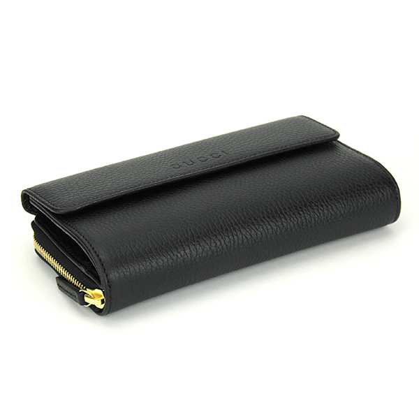 グッチコピー アウトレット 長財布 GUCCI OUTLET 347112 CAO0G 1000 財布 ユニセックス BLACK ブラック 黒 ロゴ エンボス 型押し メンズ 上品 クール ラグジュアリー シンプル - 商品画像 9
