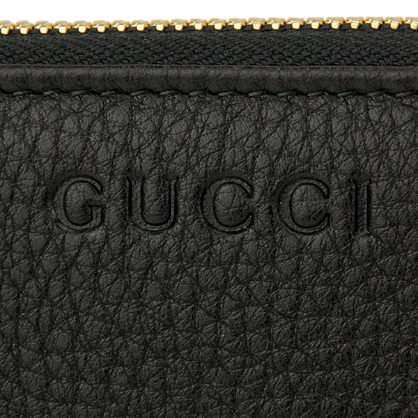 グッチコピー アウトレット 長財布 GUCCI OUTLET 332747 A7M0G 1000 財布 ユニセックス BLACK ブラック 黒 型押し ロゴ エンボス 上品 シンプル - 商品画像 1