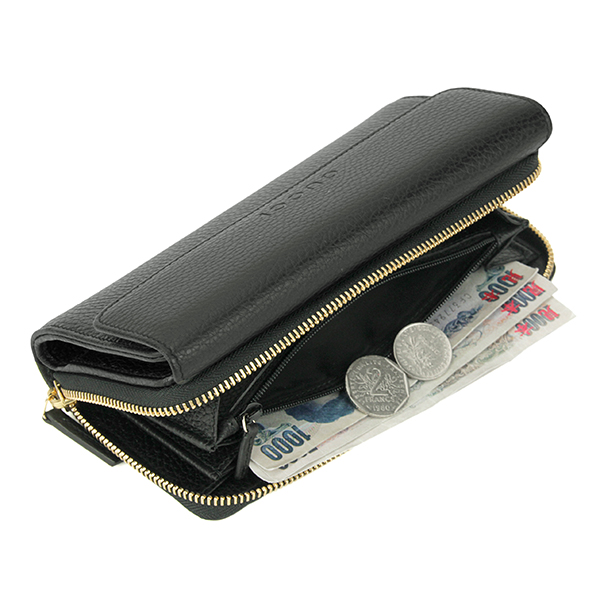 グッチコピー アウトレット 長財布 GUCCI OUTLET 347112 CAO0G 1000 財布 ユニセックス BLACK ブラック 黒 ロゴ エンボス 型押し メンズ 上品 クール ラグジュアリー シンプル - 商品画像 6
