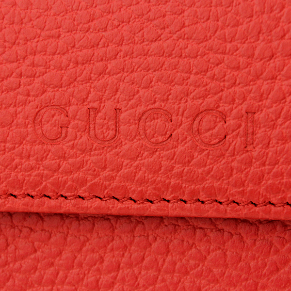 グッチ アウトレット 長財布 GUCCI OUTLET 347112 CAO0G 6511 財布 ユニセックス RED レッド 赤 型押し ロゴ エンボス コンチネンタルウォレット 上品 シンプル 多機能 トラベル - 商品画像 3