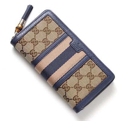 グッチ/GUCCIスーパーコピー ラウンドファスナー 長財布[小銭入れ付き] RANIA ORIGINAL GG ベージュ×エボニー×ブルー ブルー系 353651 f4ckg 9795 レディース - 商品画像 6