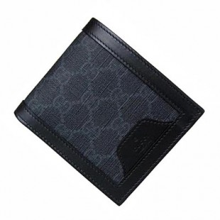 グッチコピー メンズ 二つ折り財布 GGスプリームキャンバス ブラック グレー 365470 KGDHR 1078 - 商品画像 2