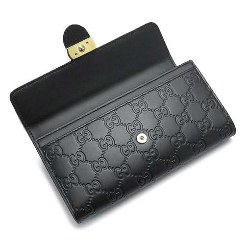 グッチコピー 長財布 GUCCI 二つ折り長財布 GUCCI ICON/グッチアイコン インターロッキングG レザー ブラック 369663 CWC1G 1000 - 商品画像 4