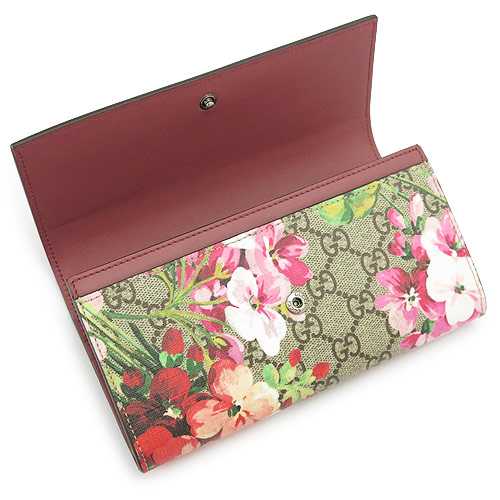 グッチコピー 長財布 GUCCI 財布 二つ折り 『2016年春夏新作』 BLOOMS/ブルームス GGスプリームキャンバス フラワープリント ベージュ×アンティークローズ 404070 KU2IN 8693 - 商品画像 4