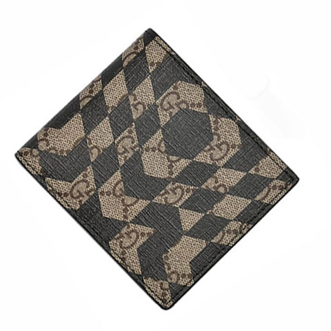 グッチコピー GUCCI GGカレイド 小銭入付折財布 ブラックカレイドプリント×ベージュ×エボニー 406558 KVY1N 9769 - 商品画像 5