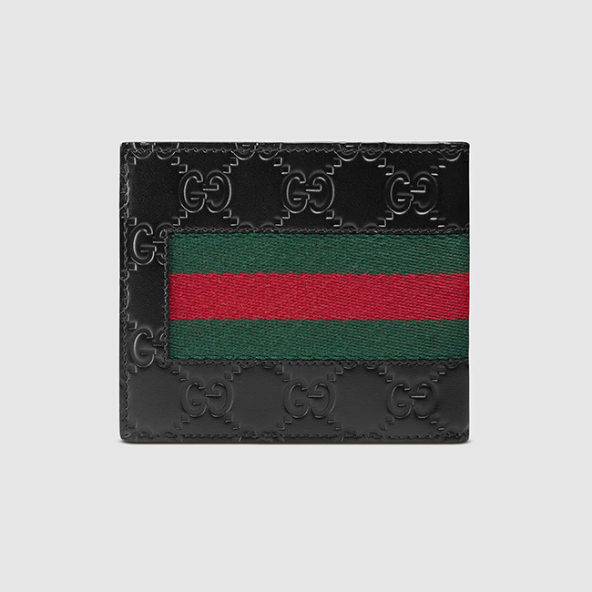 GUCCIコピー グッチ シグネチャー ウェブ 二つ折り財布 408827 CWCLN 1060 - 商品画像 5