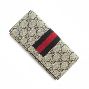 グッチコピー 長財布 GUCCI 財布 二つ折りフラップ 『2016年秋冬新作』WEB PVC GG柄 スプリームキャンバス ベージュ×ネイビー 408830 KHN4N 4080 - 商品画像 2