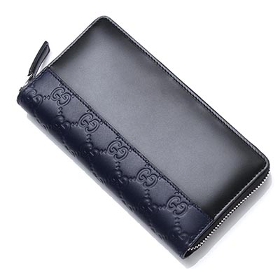 ブランドスーパーコピーグッチ ラウンドファスナー長財布[小銭入れ付き] MISTRAL LEATHER ブラック×ブルー ブラック系 408839 cwd3n 1070 メンズ - 商品画像 4