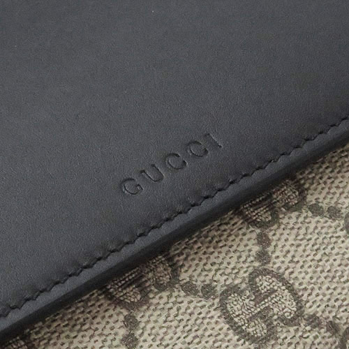 グッチコピー 長財布 GUCCI 財布 二つ折りフラップ 『2016年春夏新作』LINEA A/リネア GGスプリーム キャンバス レザー ベージュ×ブラック 410100 KHNKG 9769 - 商品画像 5