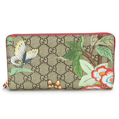 グッチコピー 長財布 GUCCI 424893 K0L2G 8691 ラウンドファスナー 『2017年春夏新作』TIAN/グッチ ティアン GGスプリームキャンバス×レザー ベージュ×レッド - 商品画像 5