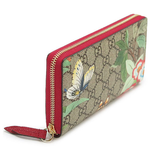 グッチコピー 長財布 GUCCI 424893 K0L2G 8691 ラウンドファスナー 『2017年春夏新作』TIAN/グッチ ティアン GGスプリームキャンバス×レザー ベージュ×レッド - 商品画像 3