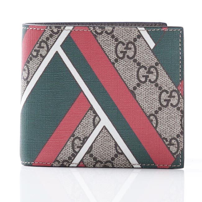 グッチ/GUCCIコピー 2つ折り財布[小銭入れ付き] シェブロン GGスプリーム ベージュ×エボニー×ブラウン マルチカラー系 429222 k1m1t 8574 メンズ - 商品画像 3
