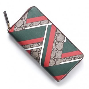 グッチ/GUCCIコピー ラウンドファスナー 長財布[小銭入れ付き] シェブロン GGスプリーム ベージュ×エボニー×ブラウン マルチカラー系 429223 k1m1t 8574 メンズ - 商品画像 2