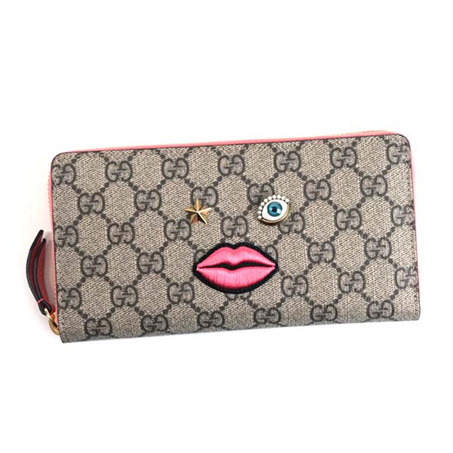 グッチスーパーコピー 長財布 431392 K05RG 8790 CIRCUS 顔スプリームラウンド長財布 レディース ベージュ/ピンク - 商品画像 3