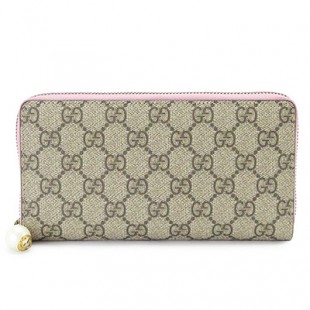 グッチスーパーコピー 長財布 GUCCI 財布 ラウンドファスナー PEONY/ピオニー GGスプリーム キャンバス ベージュ×ピンク 431477 KHNKT 9766 - 商品画像 2