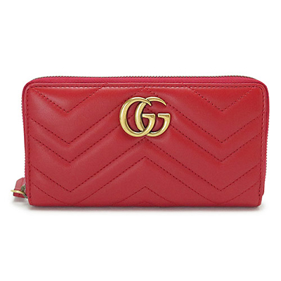 グッチコピー 長財布 GUCCI 443123 DRW1T 6433 財布 ラウンドファスナー 『2017年春夏新作』GG MARMONT/GGマーモント キルティング レザー ハイビスカスレッド - 商品画像 5