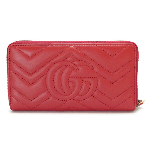 グッチコピー 長財布 GUCCI 443123 DRW1T 6433 財布 ラウンドファスナー 『2017年春夏新作』GG MARMONT/GGマーモント キルティング レザー ハイビスカスレッド - 商品画像 6
