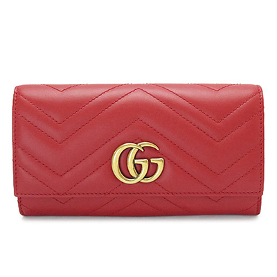 グッチスーパーコピー 長財布 GUCCI 443436 DRW1T 6433 二つ折り長財布 『2017年春夏新作』GG MARMONT/GGマーモント キルティング レザー ハイビスカスレッド - 商品画像 5