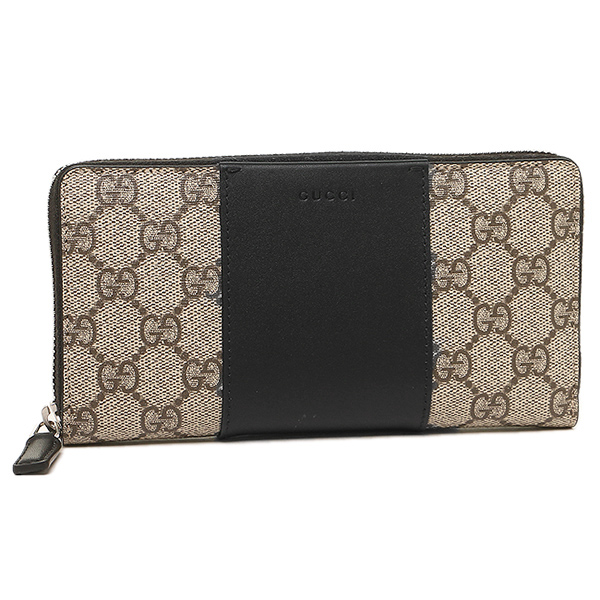 グッチコピー 451249 KGDHN 9769 GUCCI EDEN GGスプリーム ジップアラウンドウォレット メンズ 長財布 BEIGE EBONY /NERO - 商品画像 1