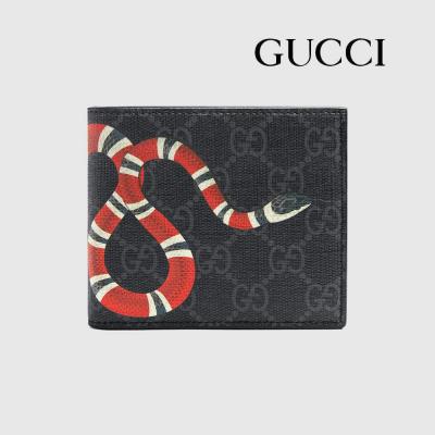 スーパーコピーグッチ GUCCI キングスネークプリント レザー ウォレット 折財布 [小銭入れなし] ブラック [メンズ] 451268 DUR1T 1058 - 商品画像 2