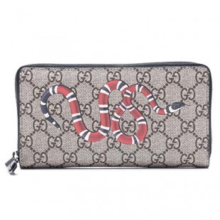 グッチコピー GUCCI ラウンドファスナー 長財布 小銭入れ付き ベージュ メンズ ウォレット 財布 ギフト プレゼント ミケーレ デザイン モード ラグジュアリー 451273 k561n 8666 スネーク プリント - 商品画像 2
