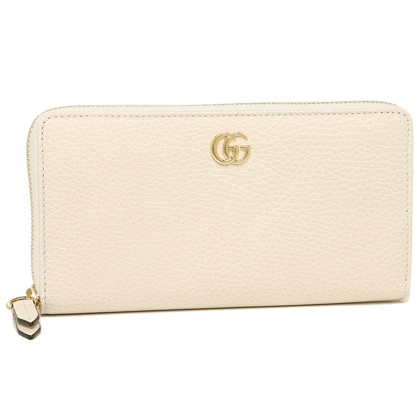 グッチコピー 財布 GUCCI 456117 CAO0G 9022 プチ マーモント PETITE MARMONT ジップアラウンドウォレット レディース 長財布 無地 MYSTIC WH 白 - 商品画像 1