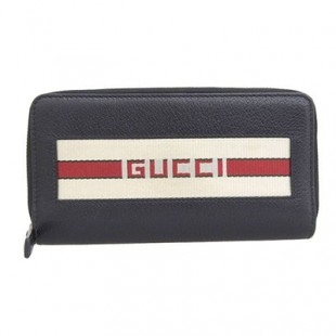 GUCCIスーパーコピー グッチ 財布 ラウンドファスナー財布 レザー ブラック シルバー金具 459138 CWGRN 1094 - 商品画像 1