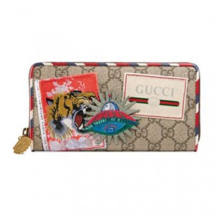 GUCCIスーパーコピー グッチ COURRIERワッペンラウンド長財布 473909 K9GQT 8899 ベージュ コンビ - 商品画像 2