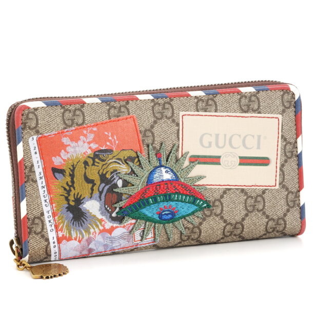 GUCCIスーパーコピー グッチ COURRIERワッペンラウンド長財布 473909 K9GQT 8899 ベージュ コンビ - 商品画像 3