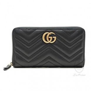 GUCCI グッチ GGマーモント ラウンドファスナー長財布 キルティングレザー ブラック 474814 DRW1T 1000 - 商品画像 2