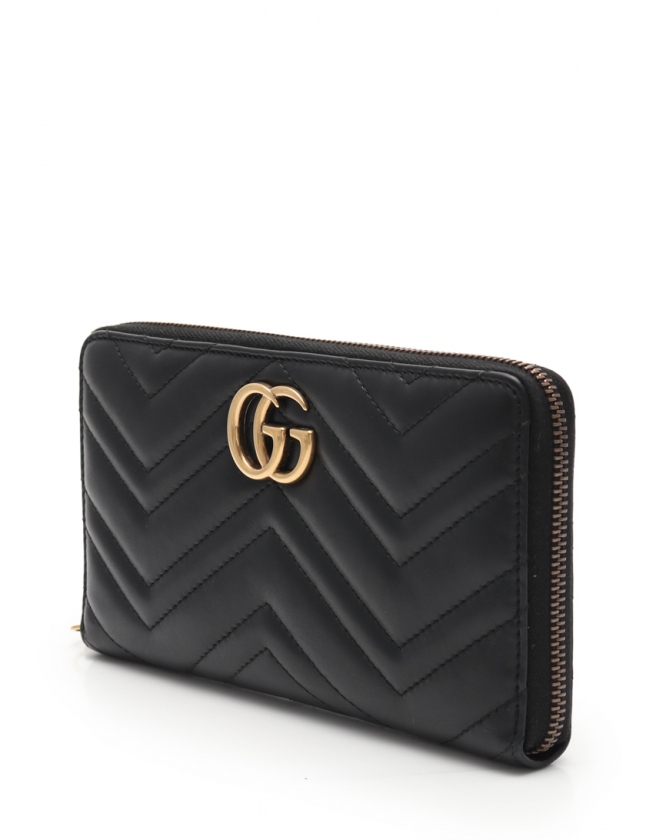 GUCCI グッチ GGマーモント ラウンドファスナー長財布 キルティングレザー ブラック 474814 DRW1T 1000 - 商品画像 3
