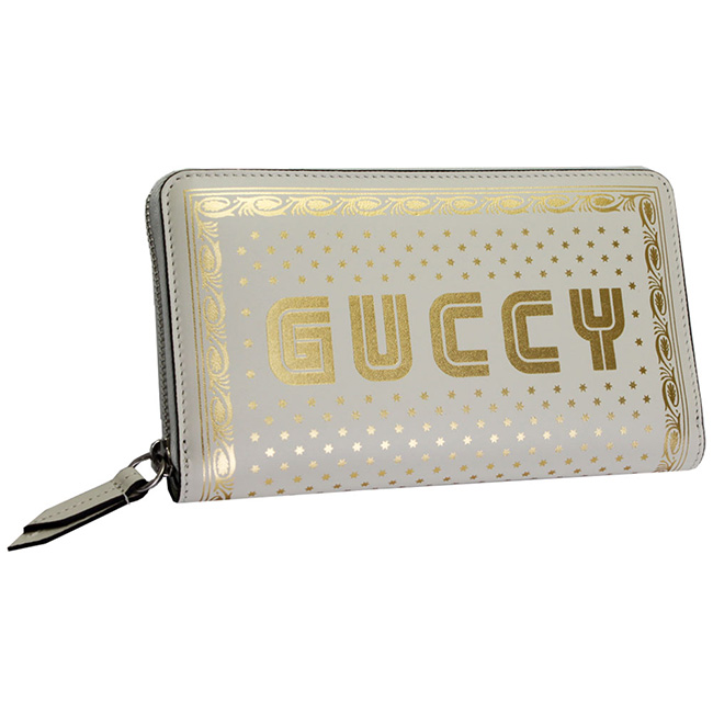 グッチ財布スーパーコピー レディース 510488 GUCCI ラウンドファスナー長財布 GUCCYロゴ プリント レザー オフホワイト系×ゴールド 510488 0GUTN 8711 - 商品画像 3