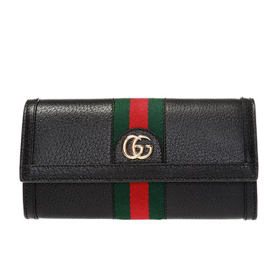 GUCCI(グッチ) オフィディア 長財布 ブラック×グリーン×マルチ レザー 523153 DJ2DG 1060 - 商品画像 4