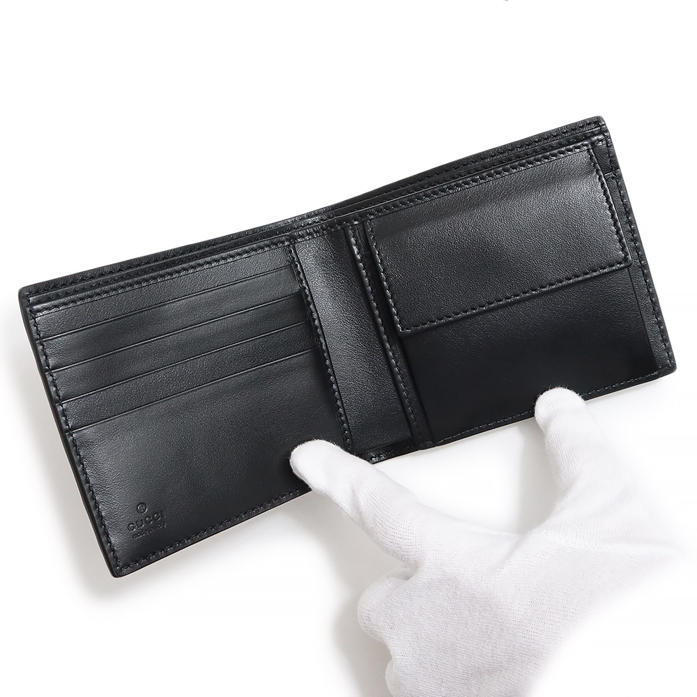 グッチスーパーコピー GUCCI GG柄 二つ折り財布 GGエンボス コインウォレット 二つ折り財布 レザー ブラック メンズ 625555 1W3AN 1000 - 商品画像 4