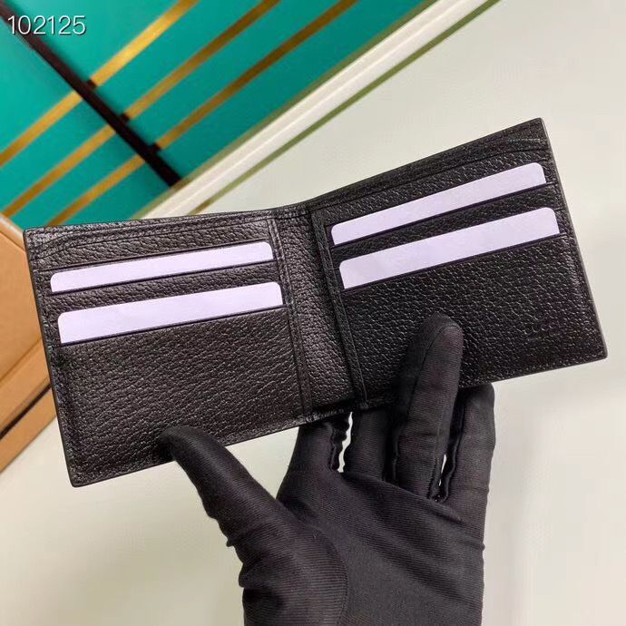 グッチスーパーコピー コインウォレット 二つ折り財布 ブラック ナイロン レザー 625573 H9HAN 1000 - 商品画像 1