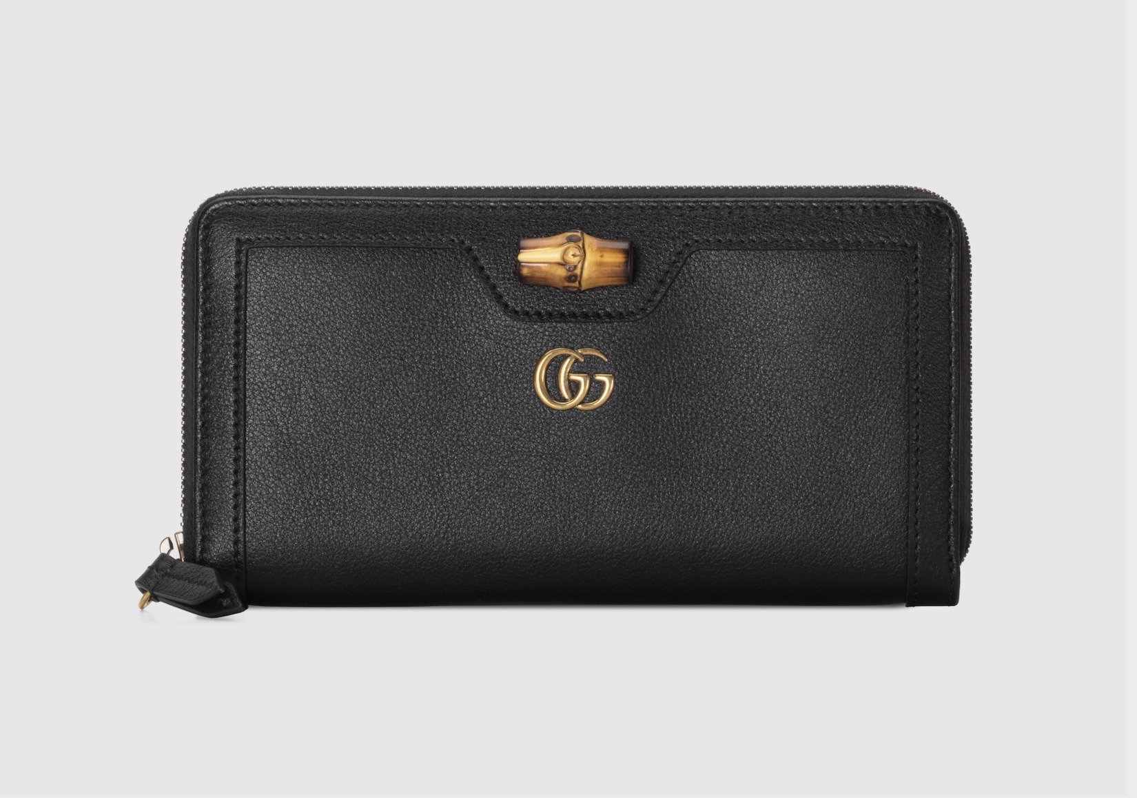 グッチ バンブー コンチネンタルウォレット ラウンド長財布 レザー ブラック 658634 17Q0T 1000 - 商品画像 1