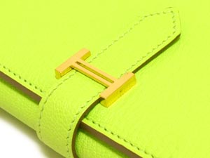 エルメススーパーコピー三つ折り ベアン/キーウィ×ゴールド金具he-ac-1449 - 商品画像 8