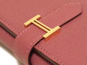 エルメスコピー三つ折り ベアン/ボワドローズ×ゴールド金具 he-ac-1465 - 商品画像 8