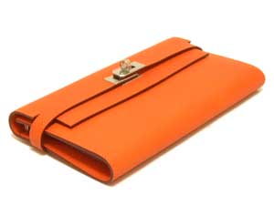 エルメスコピー ケリーウォレット ロング/オレンジ×シルバー金具 he-ac-1622 - 商品画像 3