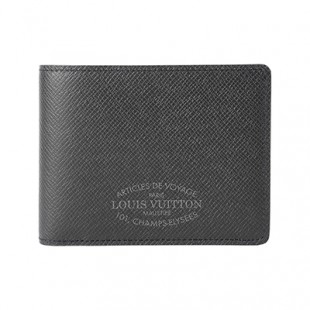 ルイヴィトンスーパーコピー コインケース Louis Vuitton M30380 財布 タイガ TAIGA ポルトフォイユ・ミュルティプル メンズ NOIR(ノワール) ブラック/黒 - 商品画像 2