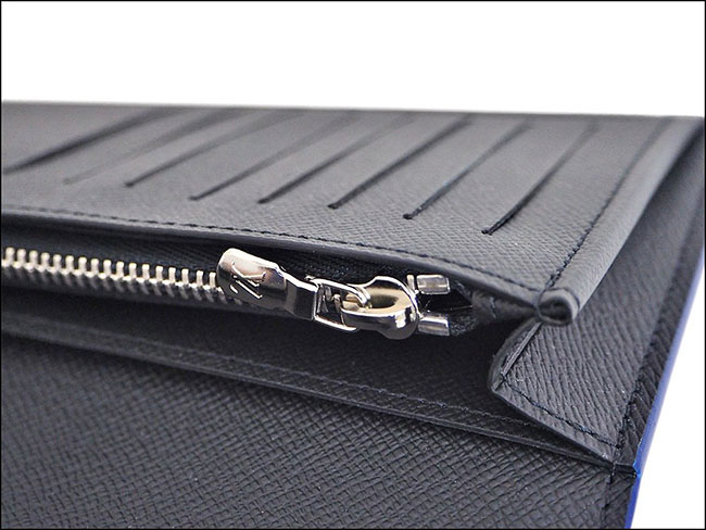 ルイヴィトンコピー LOUIS VUITTON ポルトフォイユブラザ 二つ折り長財布 ブルーxブラック M30558 タイガ メンズ ブルーライン - 商品画像 9