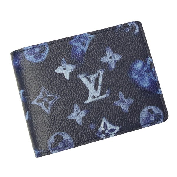 LOUIS VUITTON ルイ・ヴィトン 二つ折り財布 ポルトフォイユ・スレンダー ダークブルー モノグラムレザー M80464 - 商品画像 5